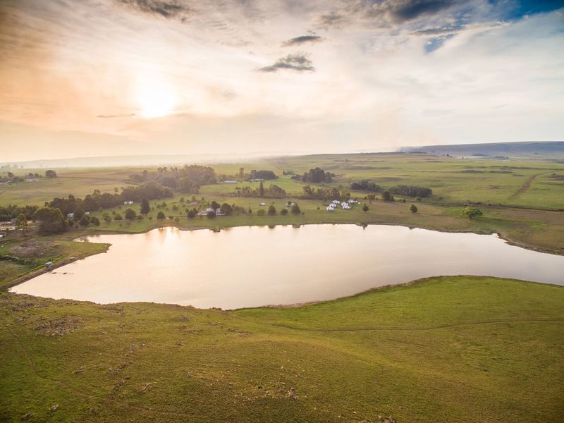 Dullstroom Dam landscape from the air